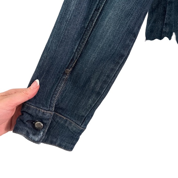 Code Bleu Women’s Jean Jacket Size M With Embroidery Front Pockets - Picture 6 of 10